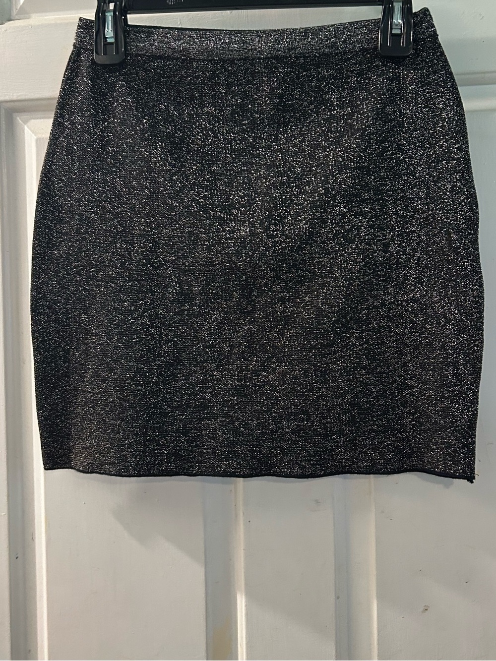 Women's Sparkle Black Mini Skirt